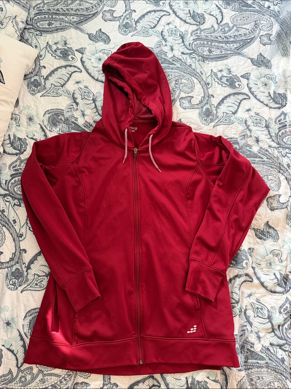 bcg Burgundy Full-Zip Hoodie Jacket
